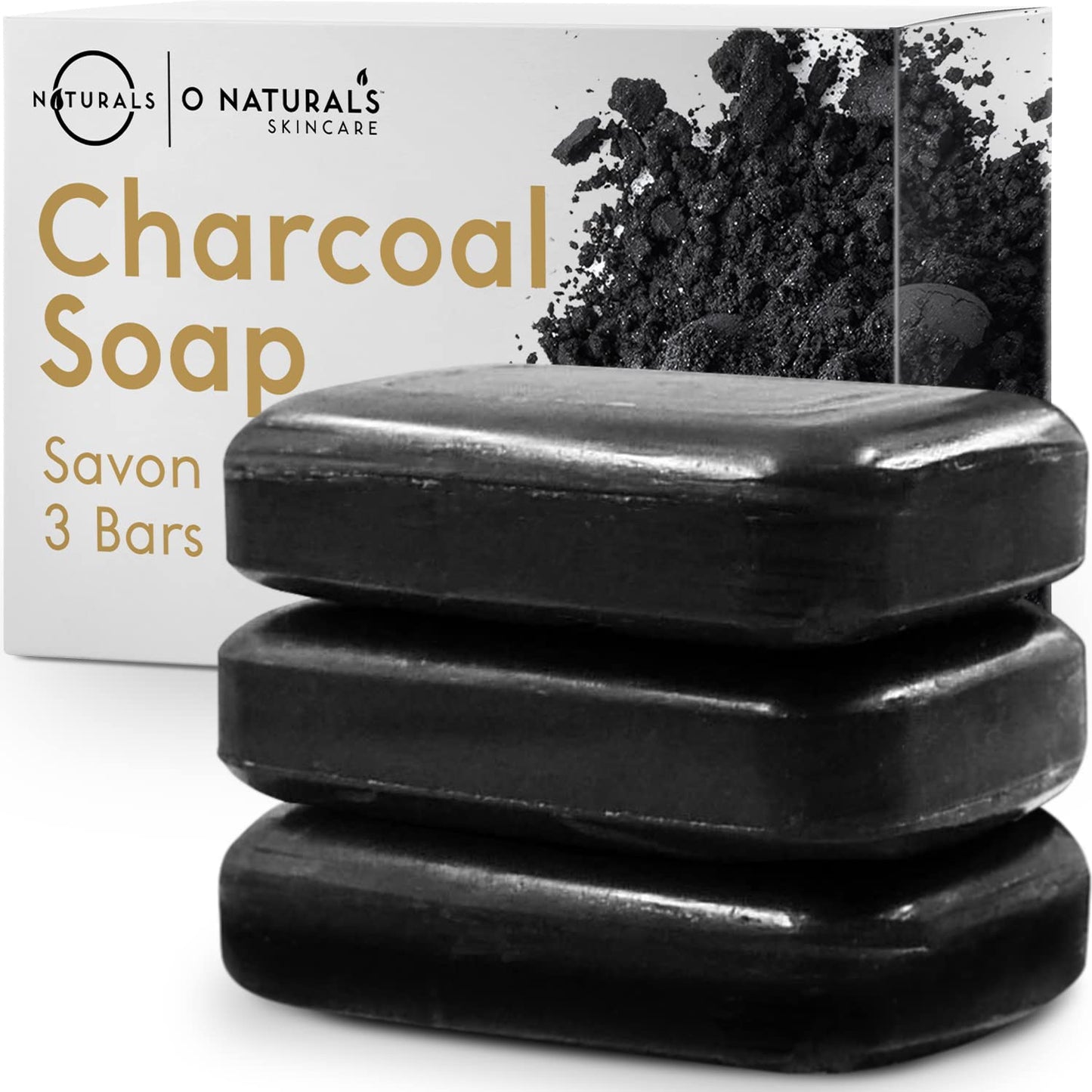 O Naturals 100% Natural Bar Soap Gift Set - Luxurious Organic & Essential Oil Collection for Spa-Like Indulgence - 6PC Black Soap Set for Men & Women