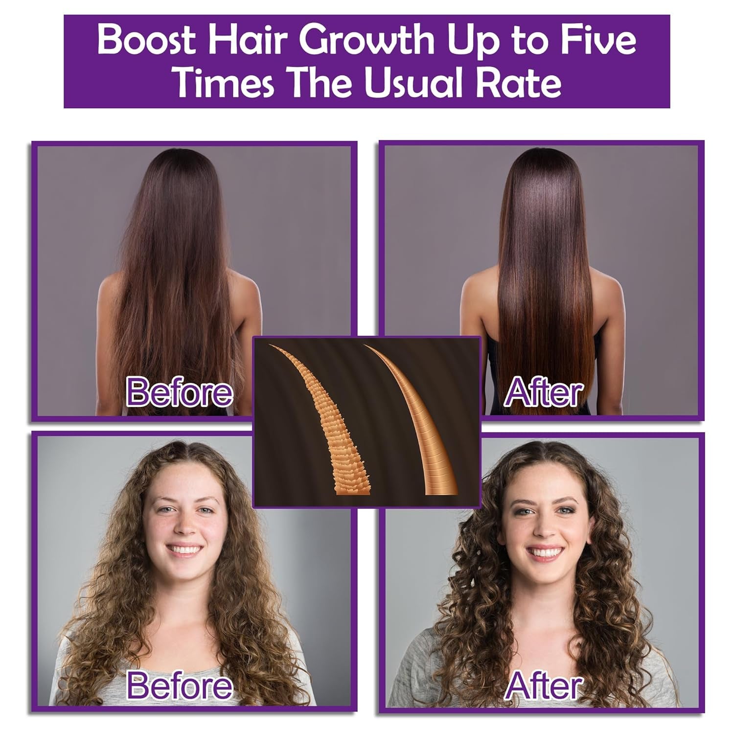 Revitalize Your Hair: Hair Growth Shampoo & Conditioner Set with Rosemary, Biotin, Argan & Castor Oils for Thinning & Curly Hair