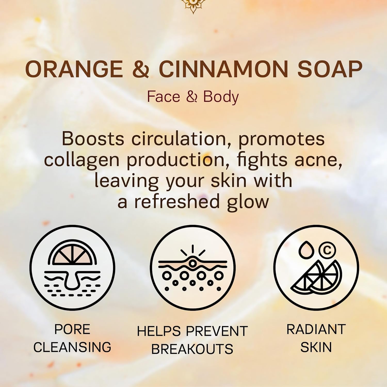 Revitalize Your Skin with Authentic Orange Cinnamon Organic Soap Bars - Handmade, Vegan, and Cruelty-Free (Pack of 2) - Perfect for Oily and Acne-Prone Skin, 4.2 Oz Each