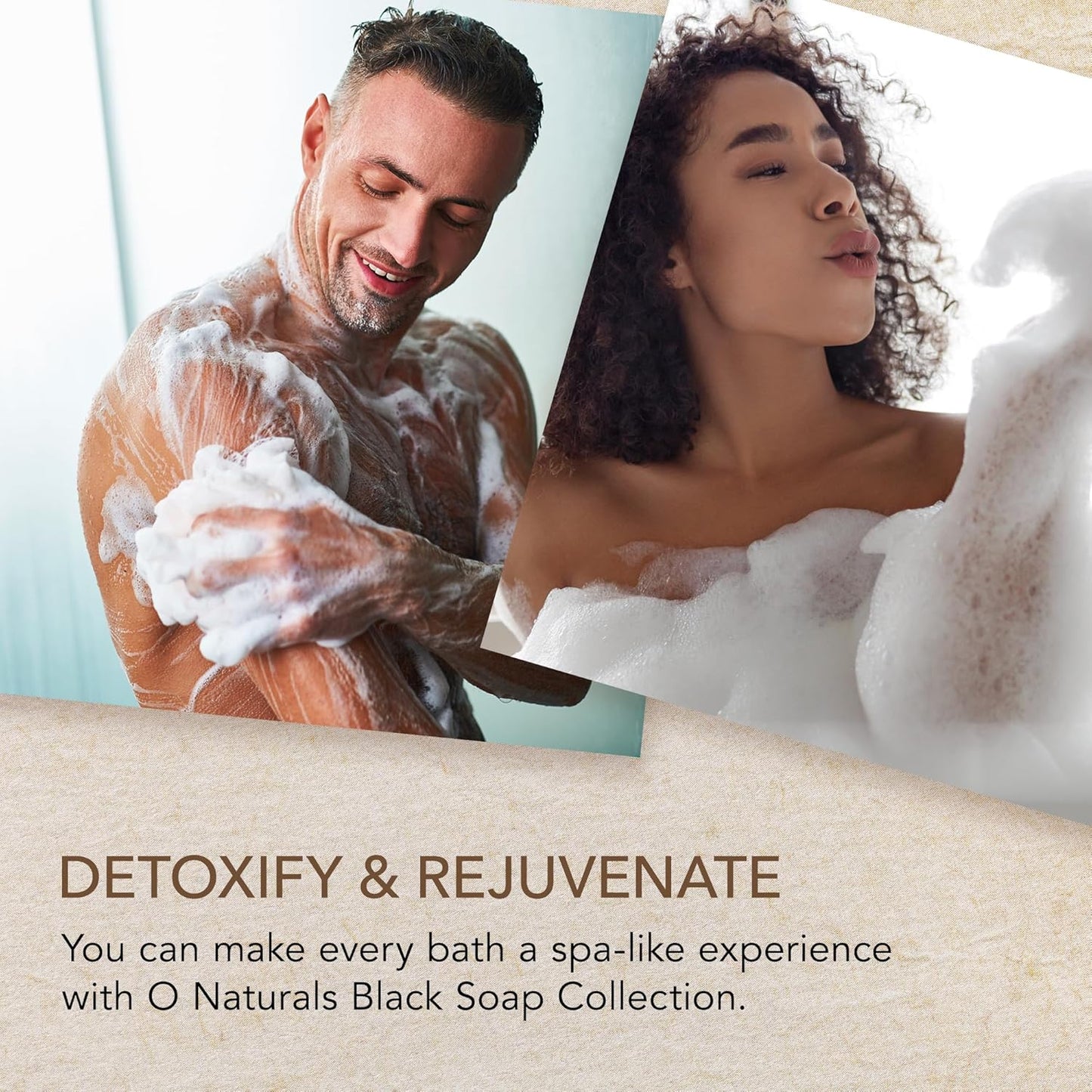 O Naturals 100% Natural Bar Soap Gift Set - Luxurious Organic & Essential Oil Collection for Spa-Like Indulgence - 6PC Black Soap Set for Men & Women