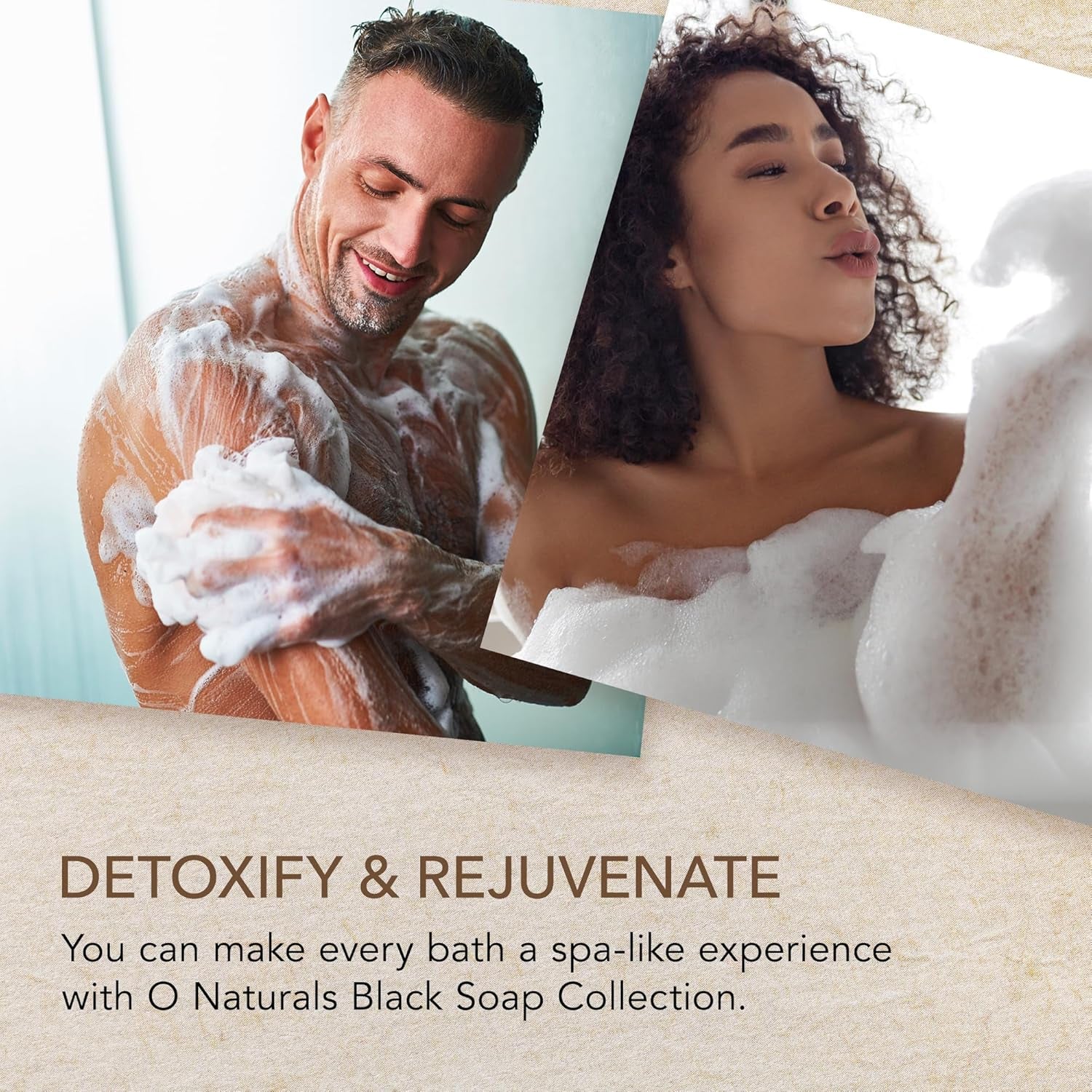 O Naturals 100% Natural Bar Soap Gift Set - Luxurious Organic & Essential Oil Collection for Spa-Like Indulgence - 6PC Black Soap Set for Men & Women