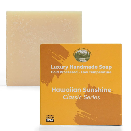 Hawaiian Sunshine Handmade Castile Soap Bar - 5 Oz Natural, Paraben-Free, Essential Oils & Glycerin for Refreshing Skincare