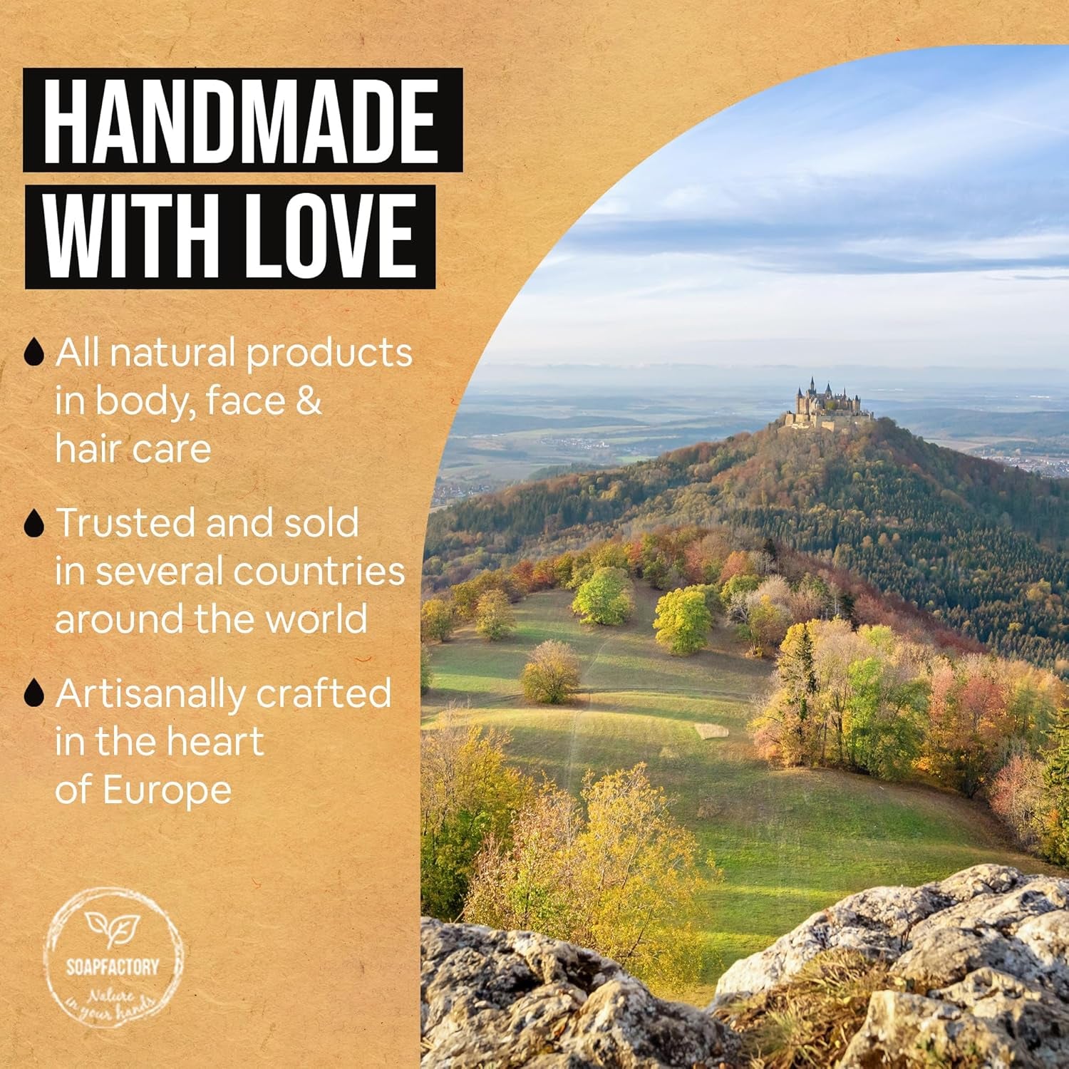 Organic Black Soap Bar with Activated Charcoal - 100% Natural Facial Cleanser for Men & Women, Vegan & Handmade, 3.88 oz