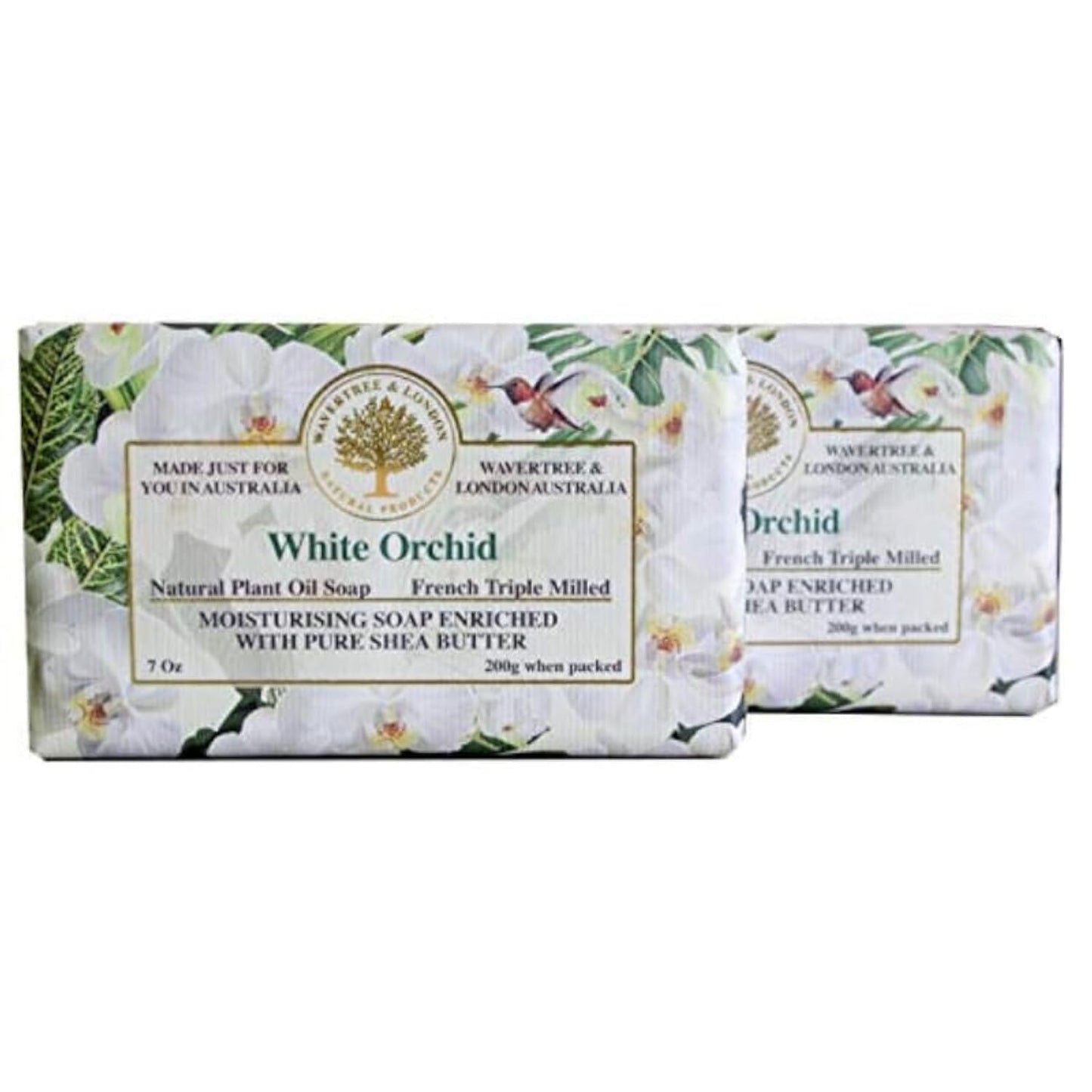 Wavertree & London English Rose Scented Natural Soap - 2 Luxurious 7Oz Triple Milled Bars with Shea Butter for Ultimate Moisturization - Perfect for All Skin Types