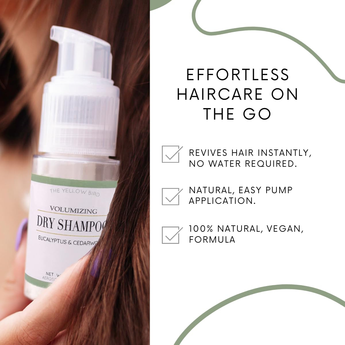 Revitalize Your Hair Naturally with Yellow Bird Eco-Friendly Dry Shampoo Powder - Non-Aerosol, Vegan Formula for All Hair Types