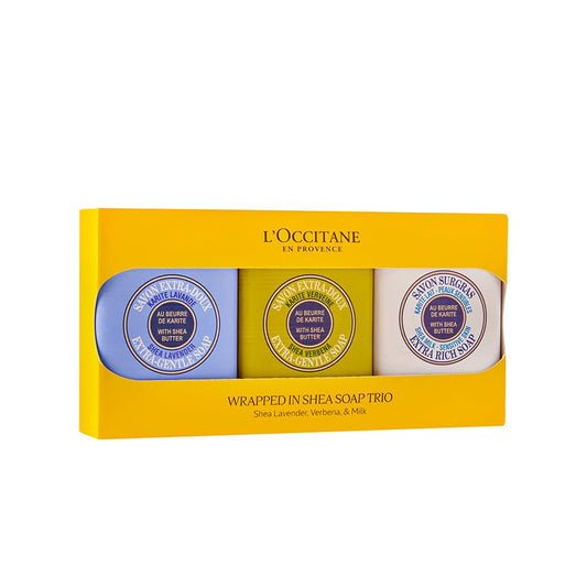 L'Occitane Shea Butter Artisanal Vegan Hand & Body Soap - Citrusy Verbena, Relaxing Lavender, and Nourishing Shea Milk