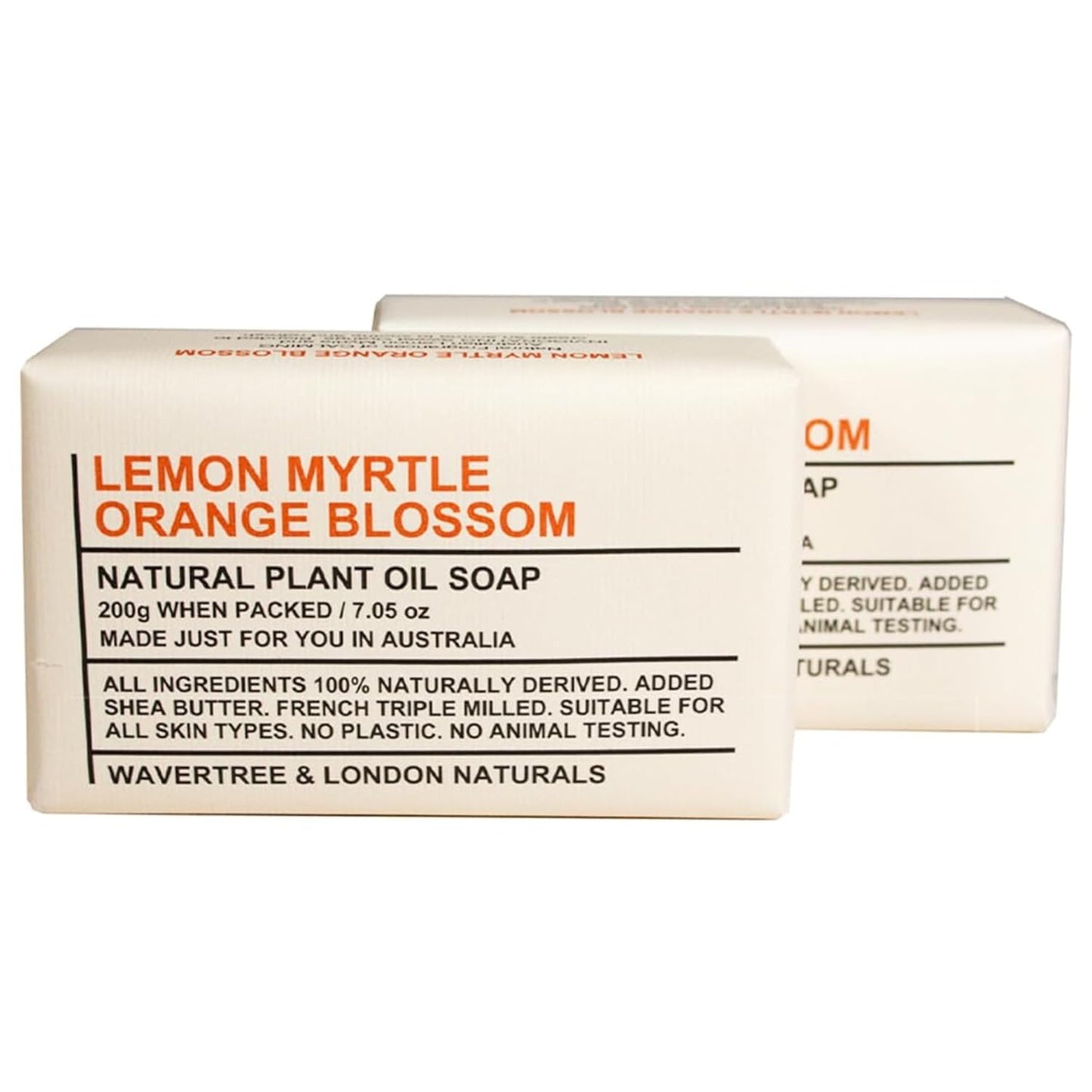 Wavertree & London English Rose Scented Natural Soap - 2 Luxurious 7Oz Triple Milled Bars with Shea Butter for Ultimate Moisturization - Perfect for All Skin Types