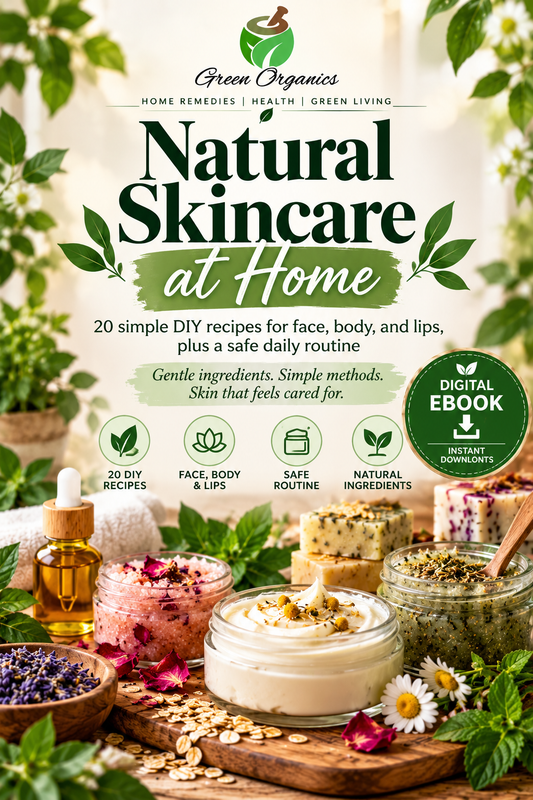 Natural Skincare at Home: 20 Simple DIY Recipes for Face, Body & Lips