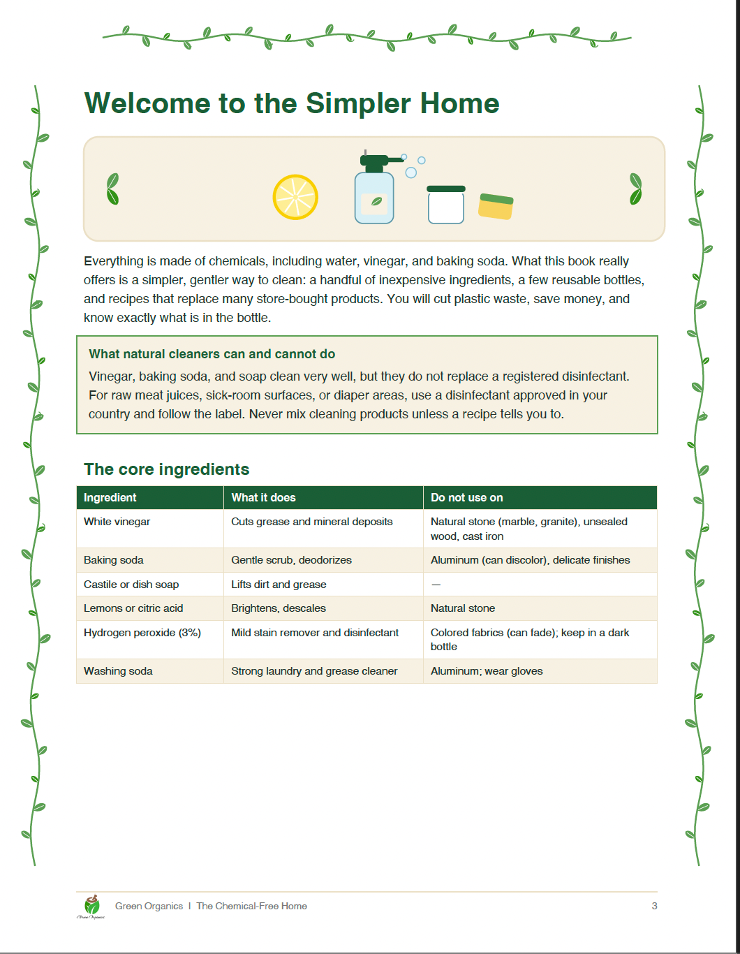 The Chemical-Free Home: 15 Simple DIY Cleaners, Zero-Waste Swaps & Natural Cleaning Guide