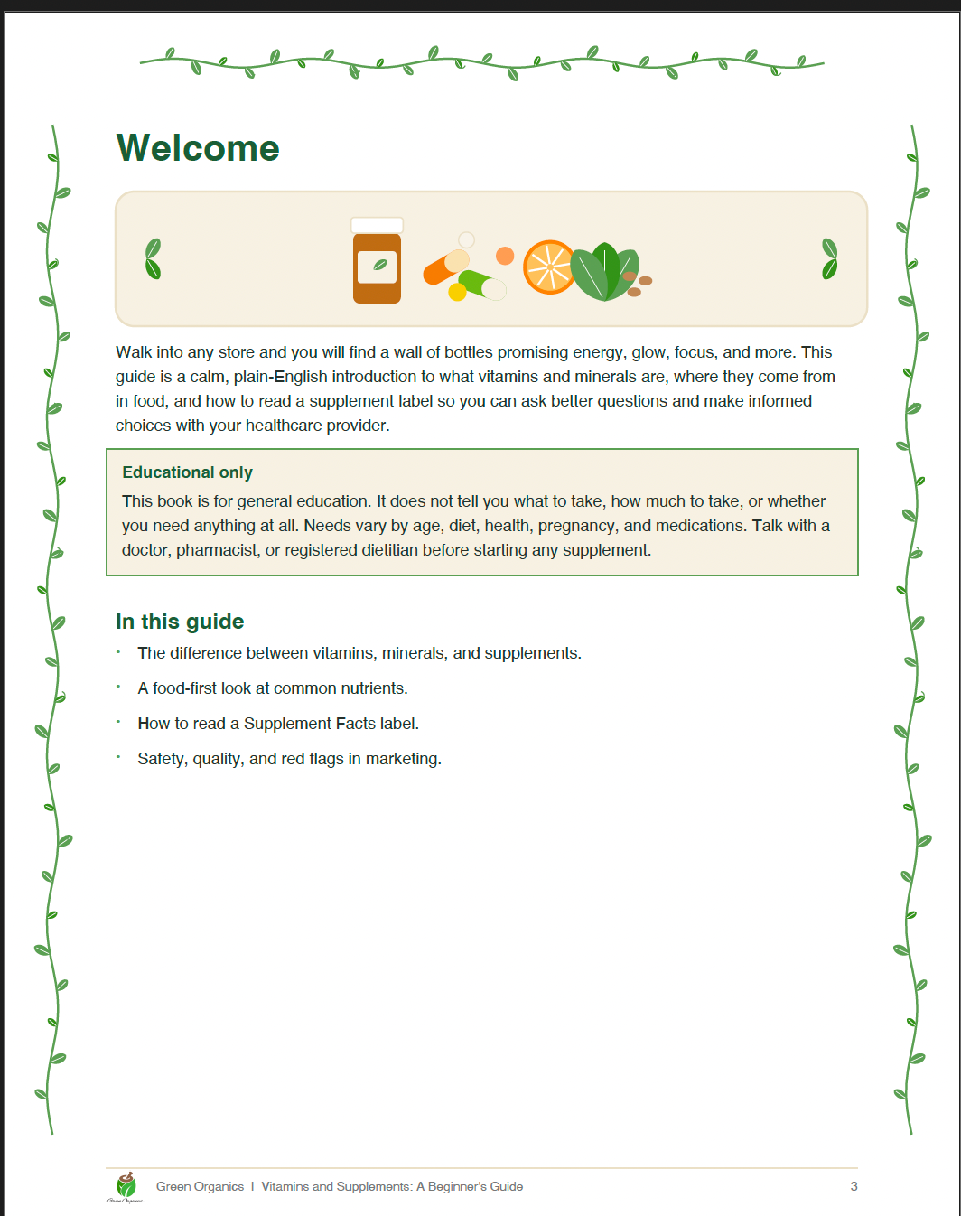 Vitamins & Supplements for Beginners: A Food-First Guide to Nutrients, Labels & Smart Shopping