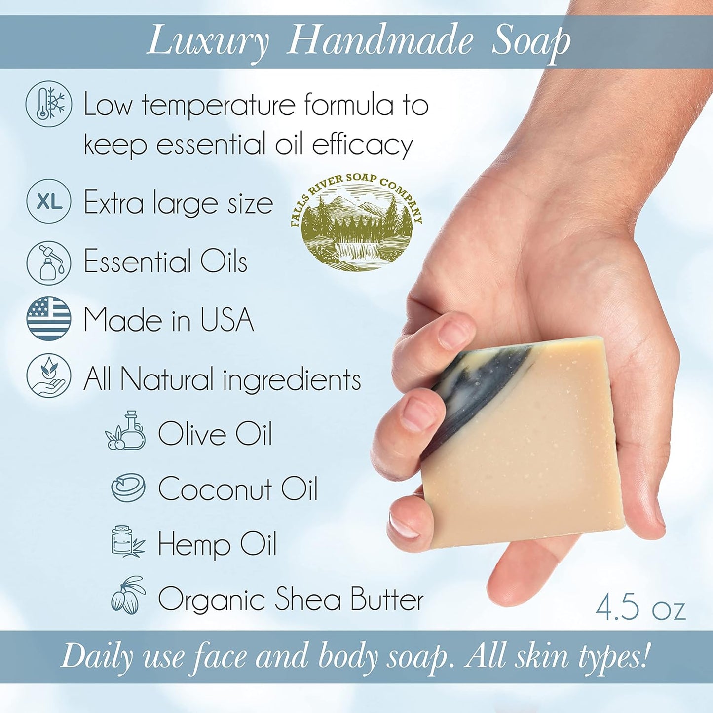 Hawaiian Sunshine Handmade Castile Soap Bar - 5 Oz Natural, Paraben-Free, Essential Oils & Glycerin for Refreshing Skincare