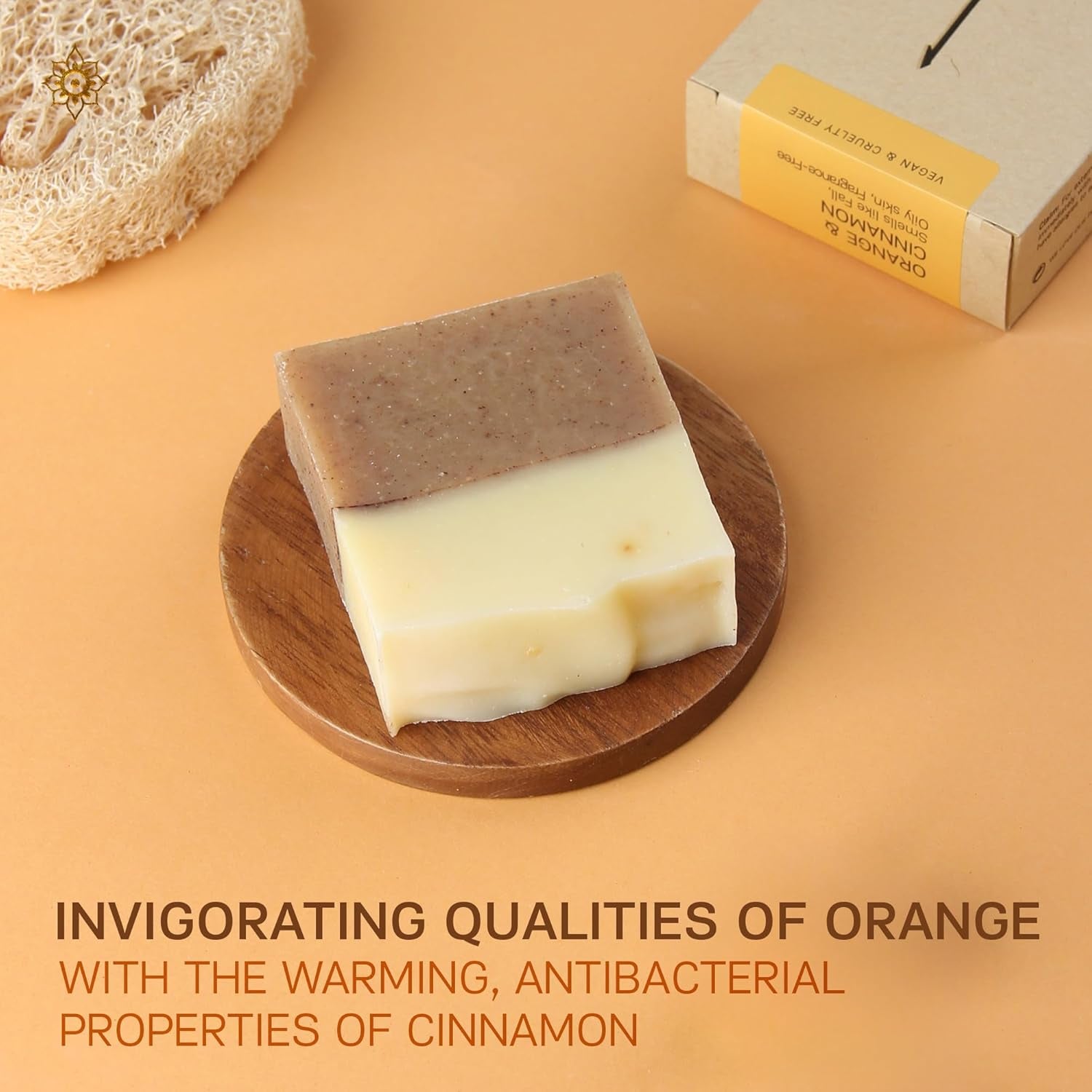 Revitalize Your Skin with Authentic Orange Cinnamon Organic Soap Bars - Handmade, Vegan, and Cruelty-Free (Pack of 2) - Perfect for Oily and Acne-Prone Skin, 4.2 Oz Each