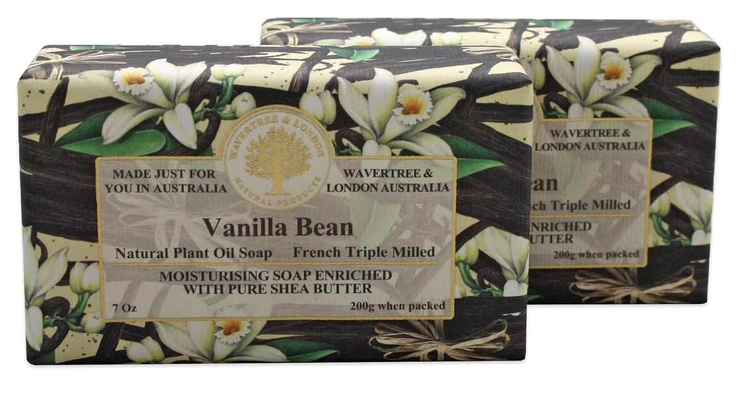 Wavertree & London English Rose Scented Natural Soap - 2 Luxurious 7Oz Triple Milled Bars with Shea Butter for Ultimate Moisturization - Perfect for All Skin Types