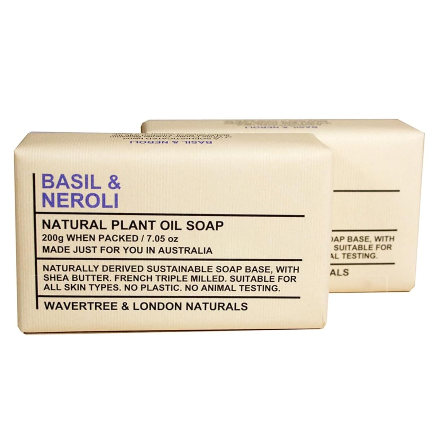 Wavertree & London English Rose Scented Natural Soap - 2 Luxurious 7Oz Triple Milled Bars with Shea Butter for Ultimate Moisturization - Perfect for All Skin Types