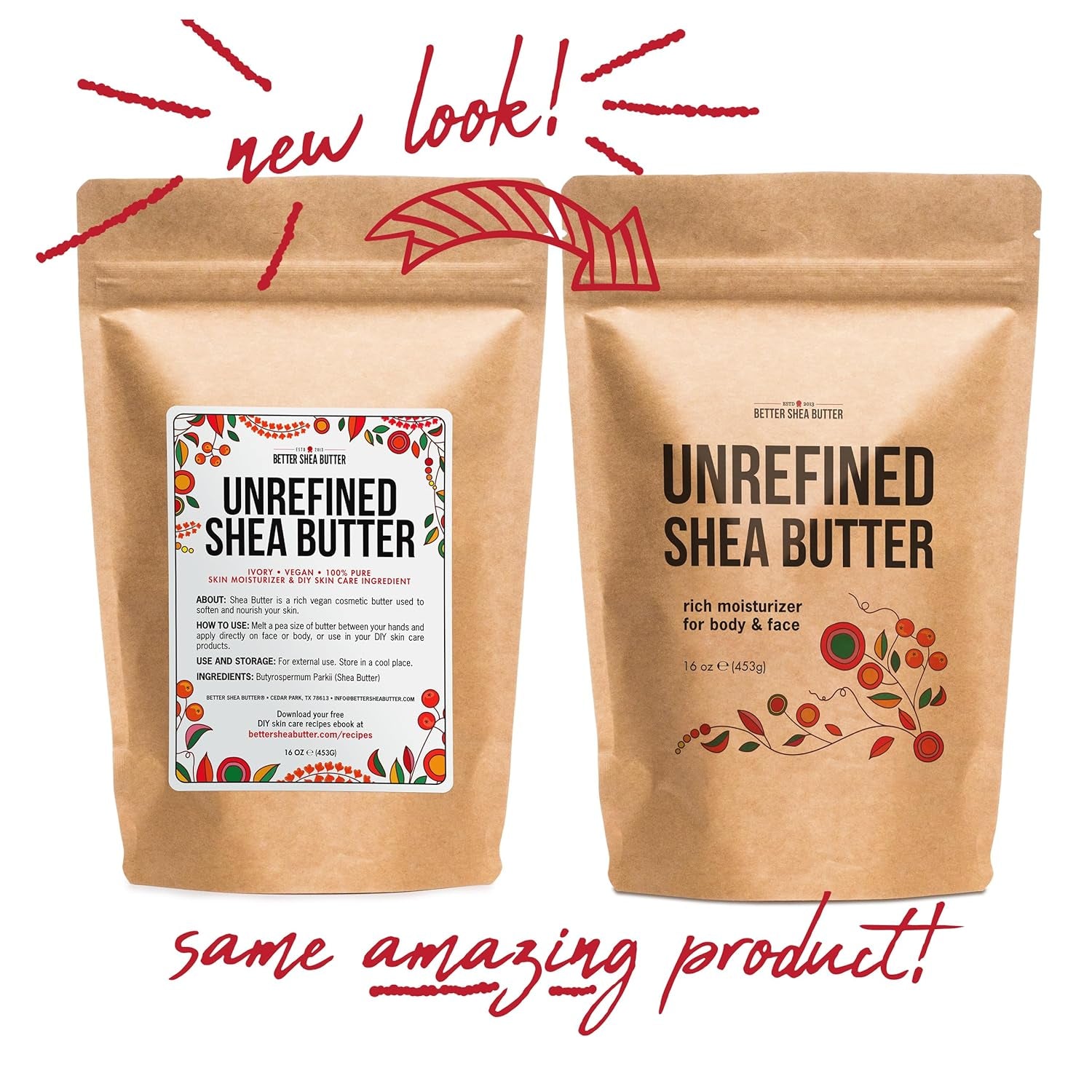 100% Pure African Raw Shea Butter - Unrefined Moisturizer for Hair & Body, Perfect for Dry Skin, DIY Lip Balm, Body Butter, Lotion & Soap