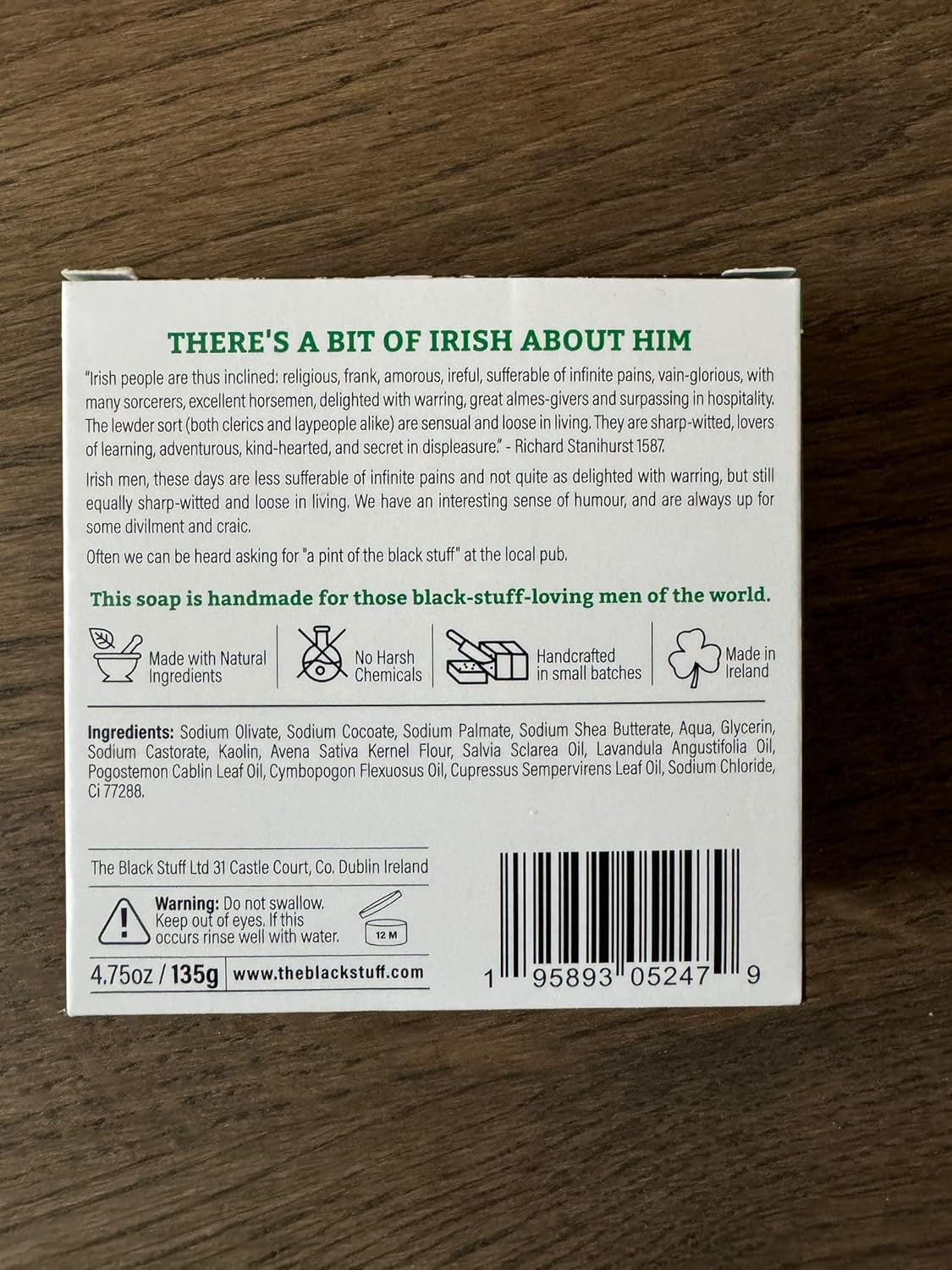 Revitalize Your Skin with All-Natural Handmade Men's Soap - Irish Mountain Rain Cold Process Bar with Organic Ingredients and Essential Oils