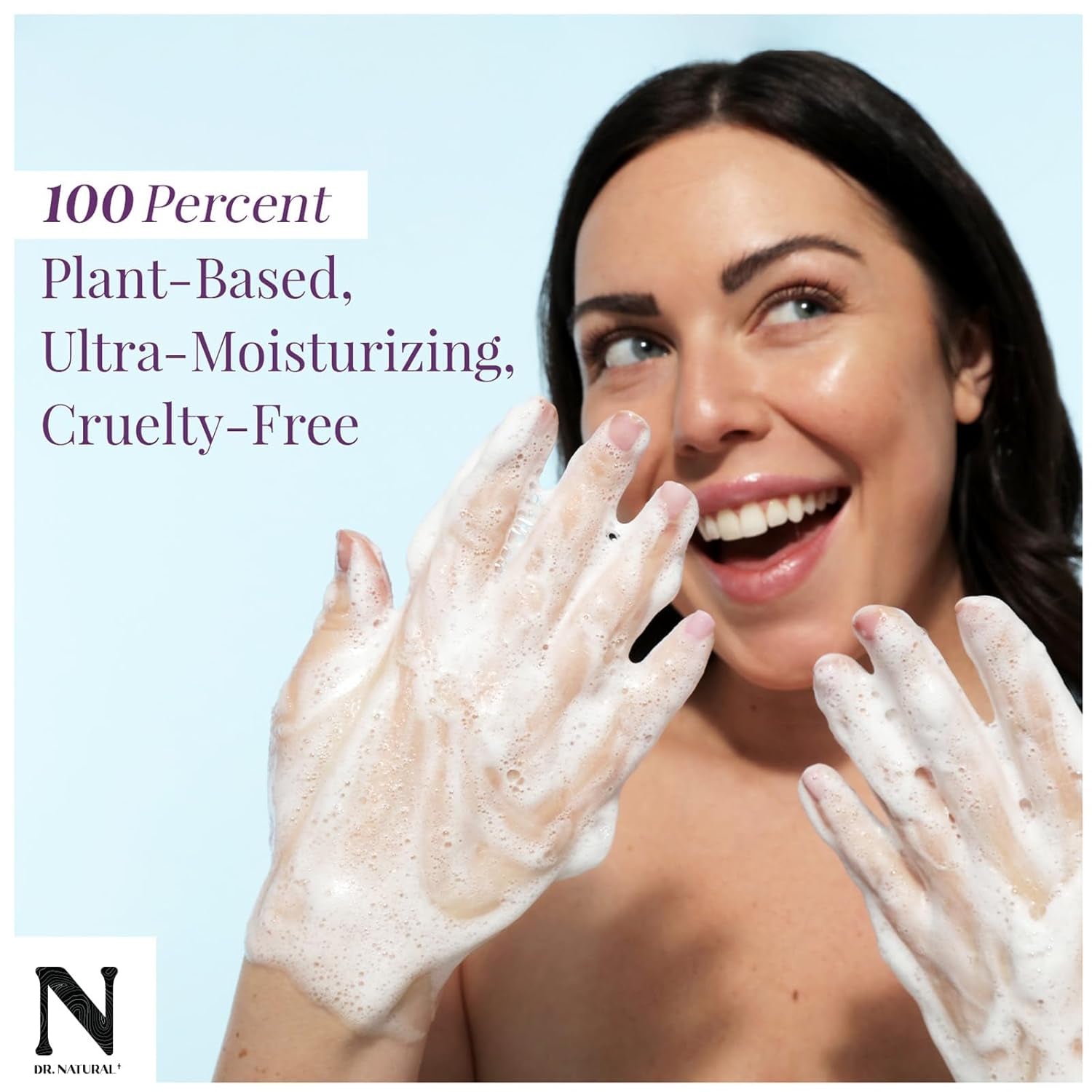 Dr. Natural Almond Multi-Purpose Baby & Kids Soap - 16 Oz - Plant-Based, Hypoallergenic, Sulfate-Free & Cruelty-Free with Shea Butter - Body Wash, Face Wash, Hand Soap