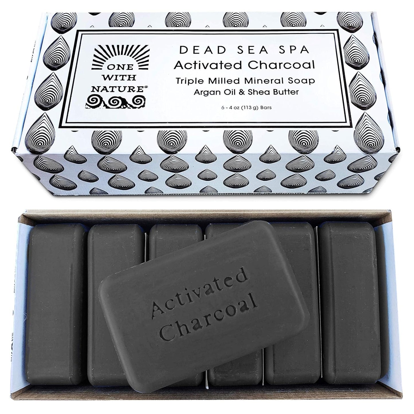 Revitalize Your Skin with One with Nature Dead Sea Salt Lemon Sage Soap 3-Pack - 4oz Each, Enriched with 21 Essential Minerals for Eczema Relief, Plant-Based Formula!