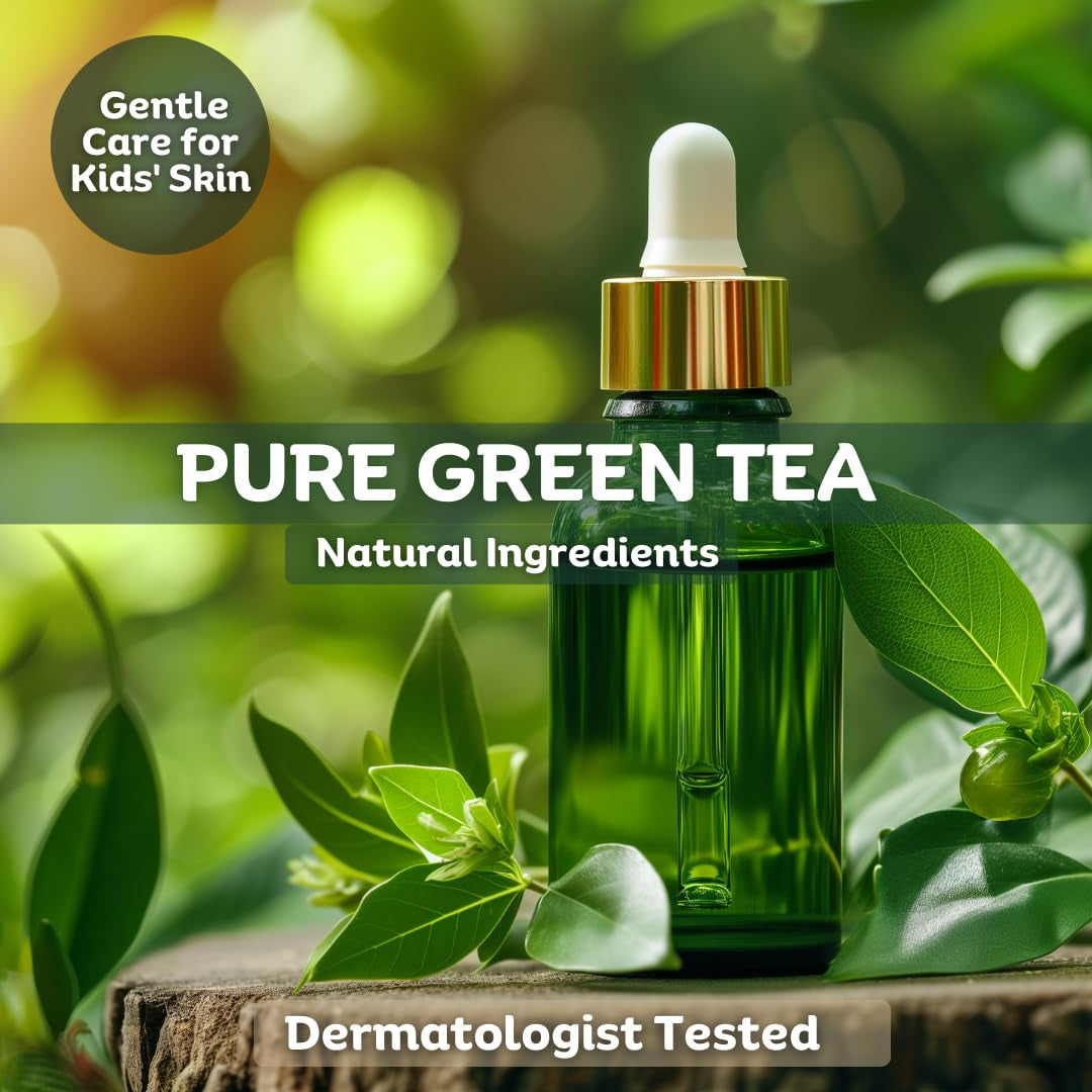 Gentle Green Tea Kids Soap Bar - Hypoallergenic & Natural for Sensitive Skin