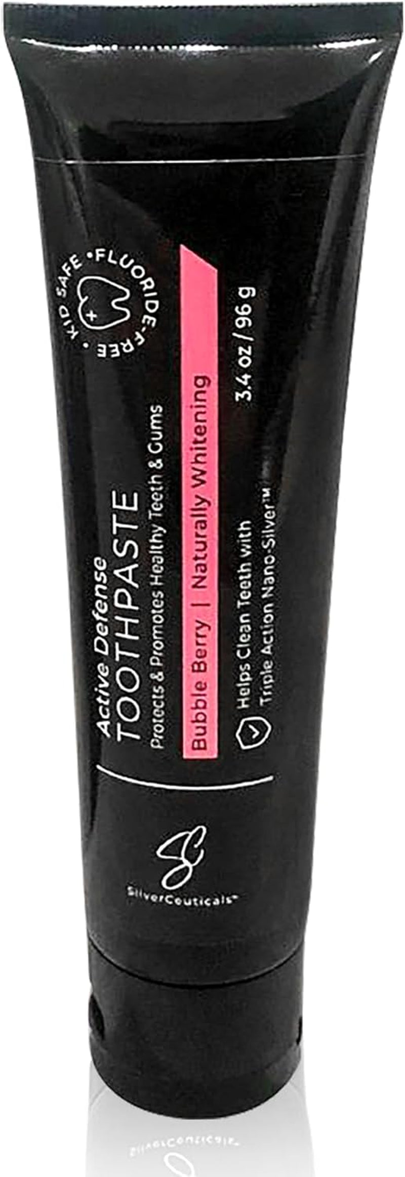 Colloidal Silver Toothpaste with Coral Calcium & Xylitol - Refreshing Mint Flavor - Fluoride & SLS Free - Remineralizes Enamel & Promotes Gum Health - 3.4 Oz