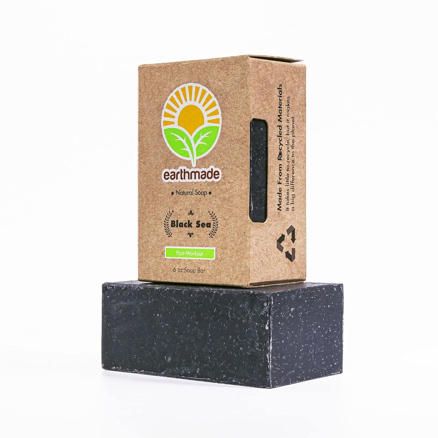 Earthmade Honey & Oats Natural Handmade Bar Soap - Gentle Body & Face Cleanser with Aloe Vera & Canola Oil, Chemical-Free, SLS-Free, Cruelty-Free (6 Oz)