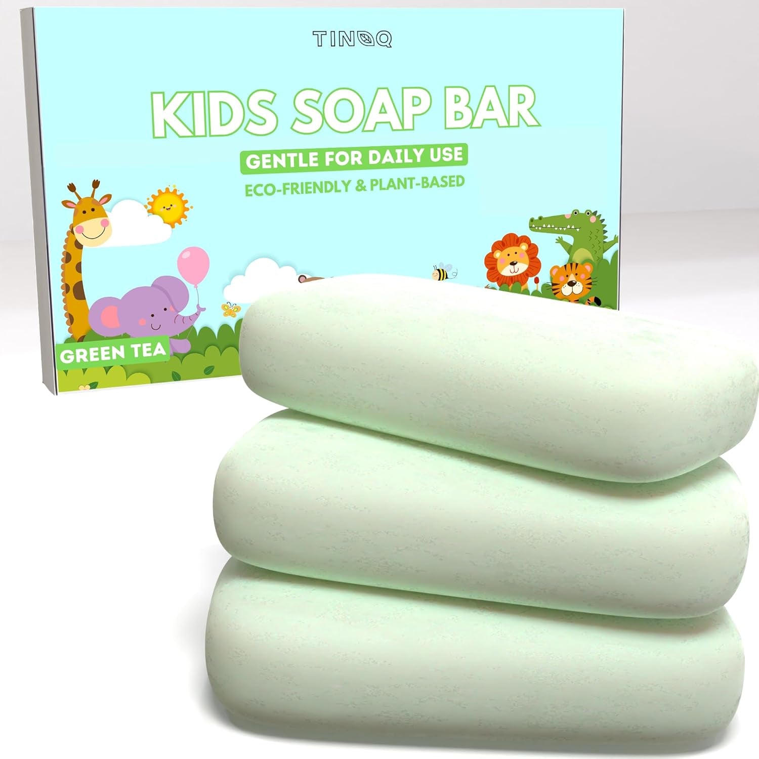 Gentle Green Tea Kids Soap Bar - Hypoallergenic & Natural for Sensitive Skin
