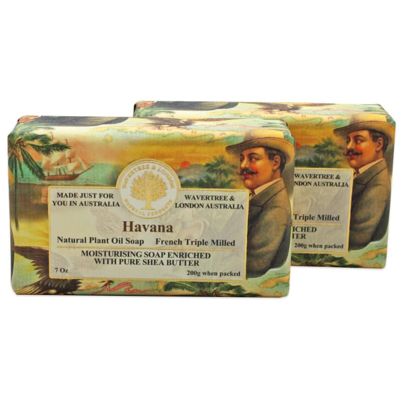 Wavertree & London English Rose Scented Natural Soap - 2 Luxurious 7Oz Triple Milled Bars with Shea Butter for Ultimate Moisturization - Perfect for All Skin Types