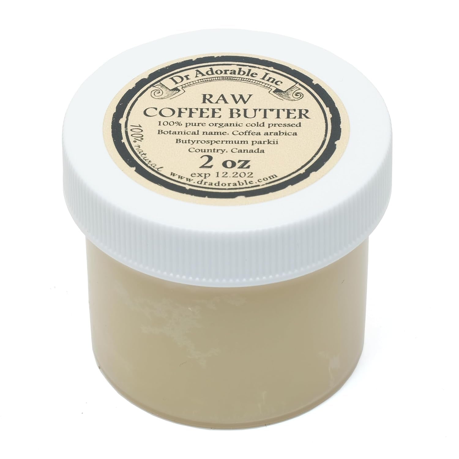 Revitalize Your Skin with Dr Adorable's 2 Oz Pure Natural Organic Coffee Bean Butter - The Ultimate Anti-Aging Moisturizer